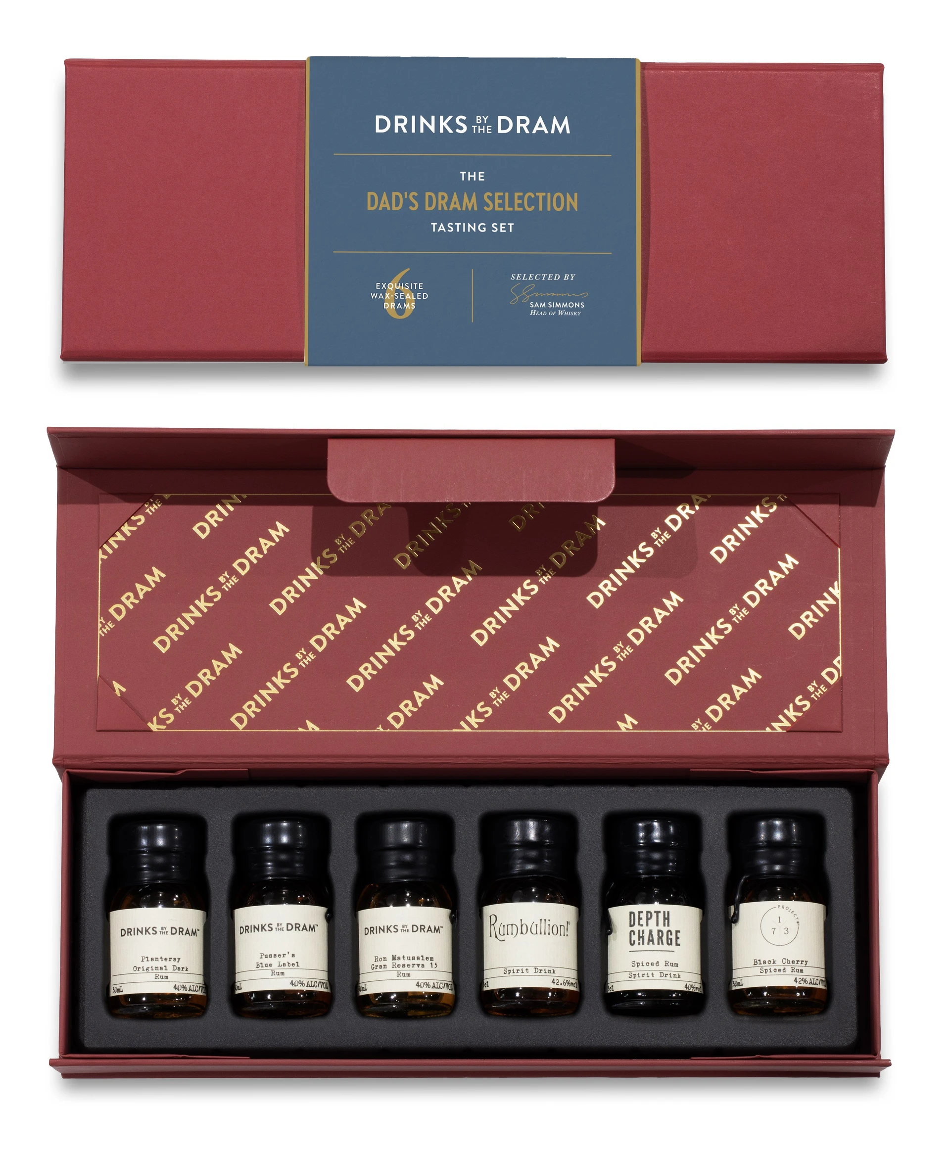 Dad's Dram Selection Rum Tasting Set Red