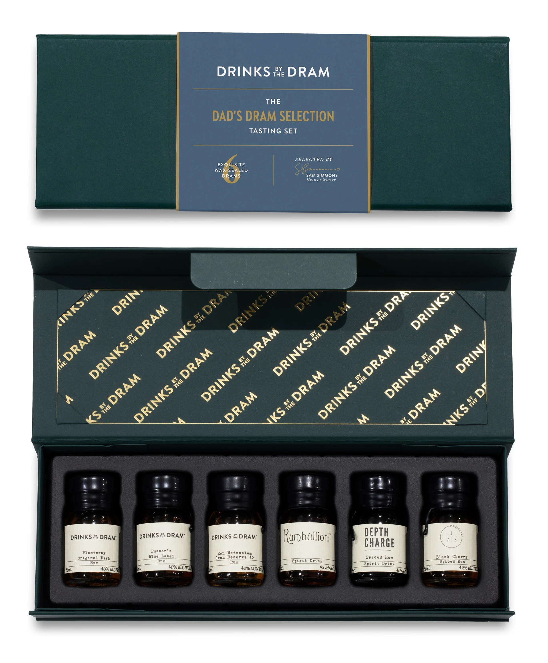 Dad's Dram Selection Rum Tasting Set Green