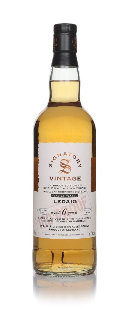 Ledaig 6 Year Old 2020 - 100 Proof Edition #76 (Signatory) 70cl