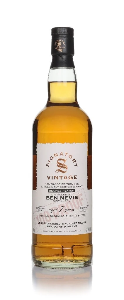Ben Nevis Heavily Peated 7 Year Old 2019 - 100 Proof Edition #75 (Signatory)