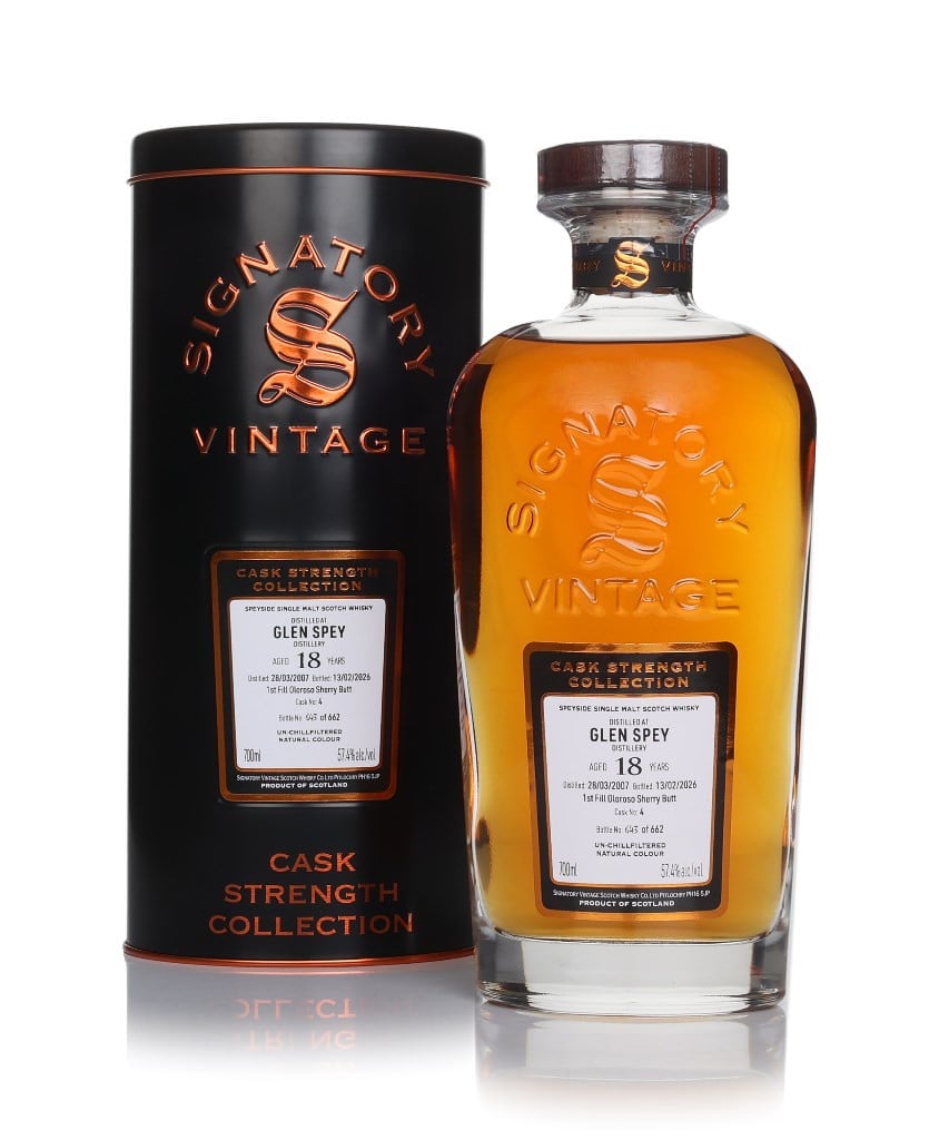 Glen Spey 18 Year Old 2007 (cask 4) - Cask Strength Collection (Signatory) 70cl