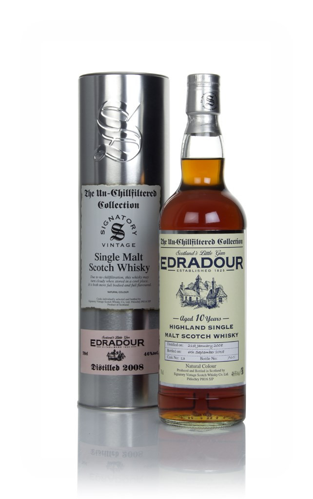 Edradour 10 Year Old 2008 (cask 13) - Un-Chillfiltered Collection (Signatory) 70cl
