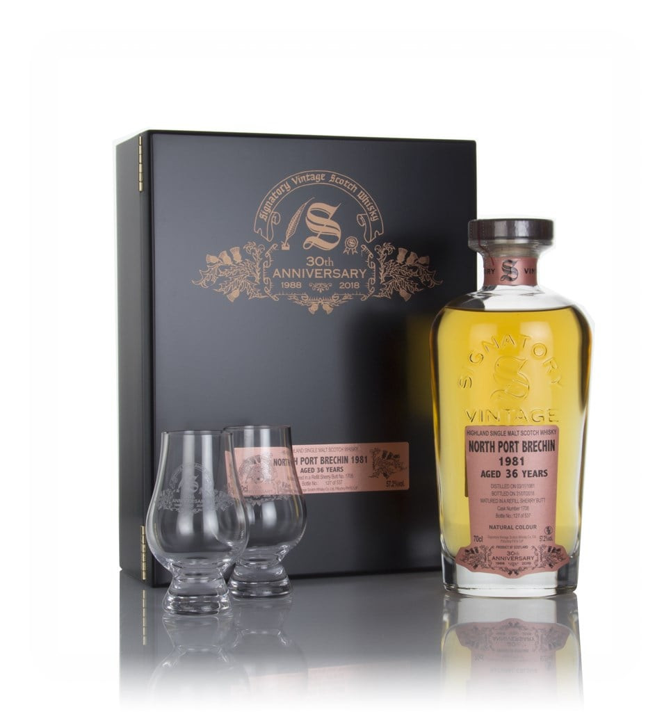 North Port Brechin 36 Year Old 1981 (cask 1708) - 30th Anniversary Gift Box (Signatory) 70cl