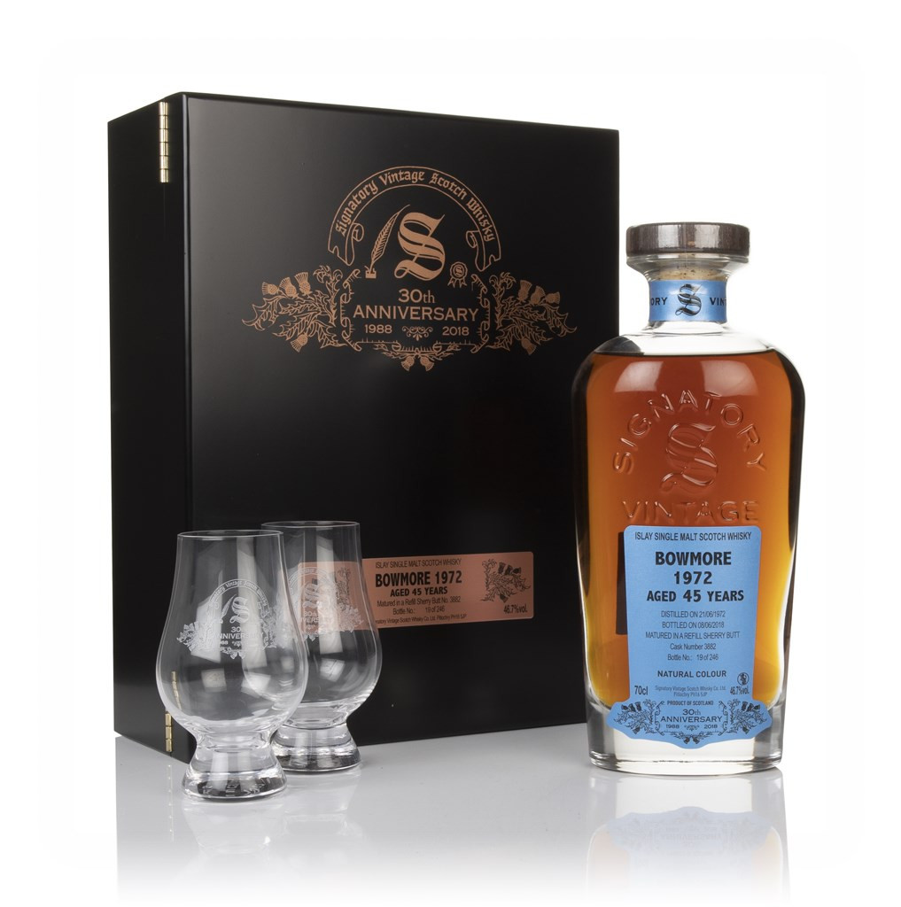 Bowmore 45 Year Old 1972 (cask 3882) - 30th Anniversary Gift Box (Signatory) 70cl