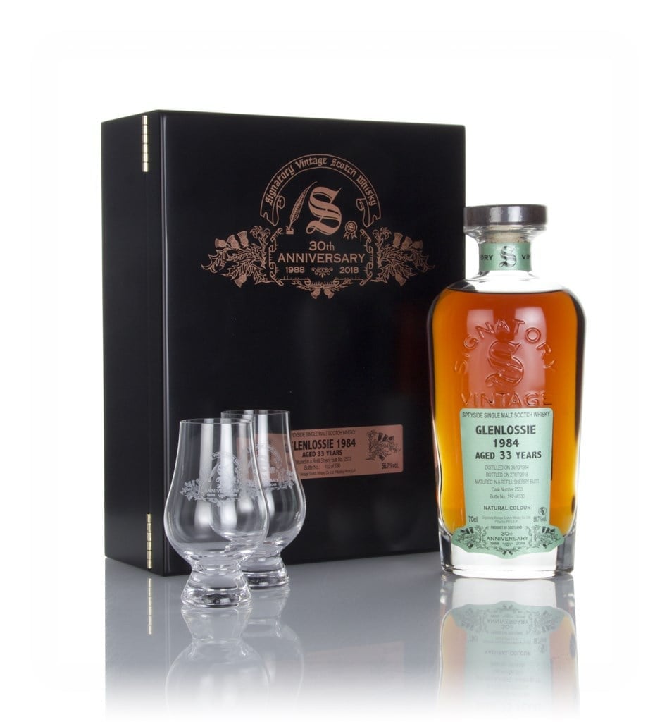 Glenlossie 33 Year Old 1984 (cask 2533) - 30th Anniversary Gift Box (Signatory) 70cl