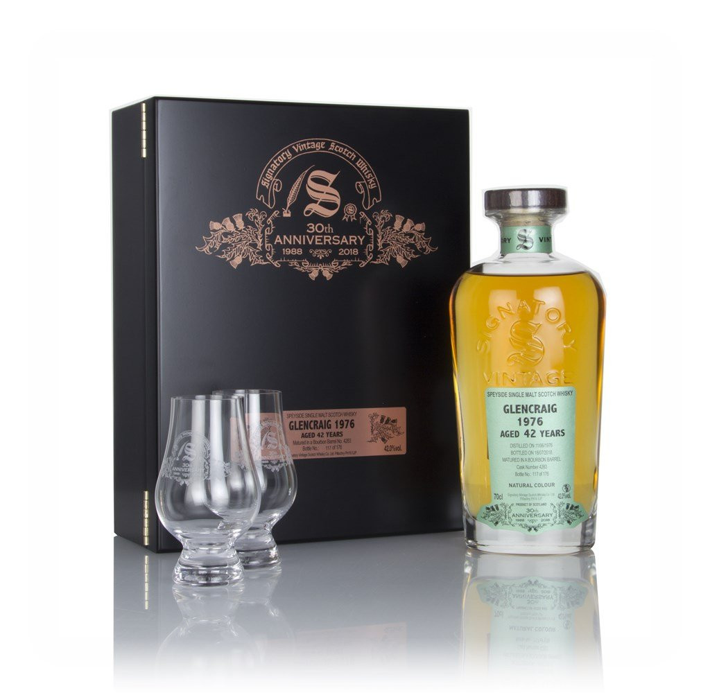 Glencraig 42 Year Old 1976 (cask 4283) - 30th Anniversary Gift Box (Signatory) 70cl