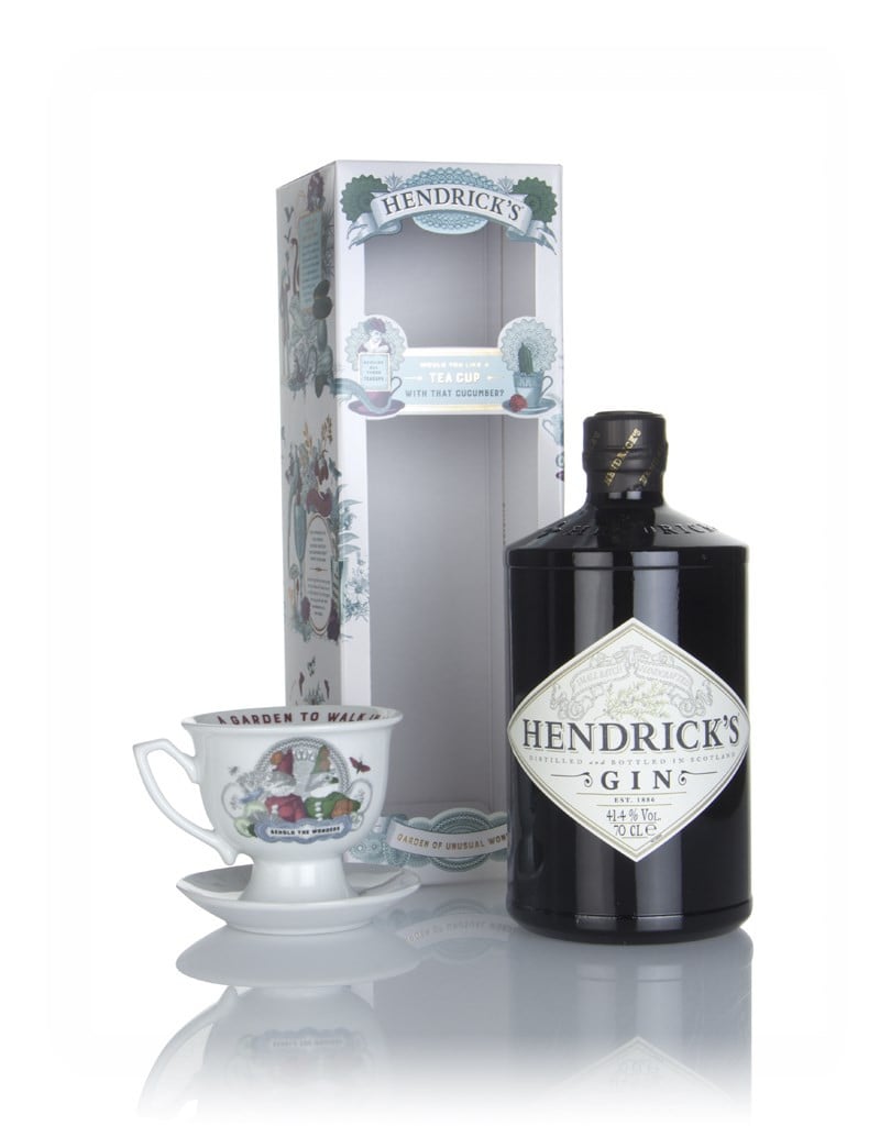 Hendrick's Gin - Unusual Garden Gift Box with Tea Cup 70cl