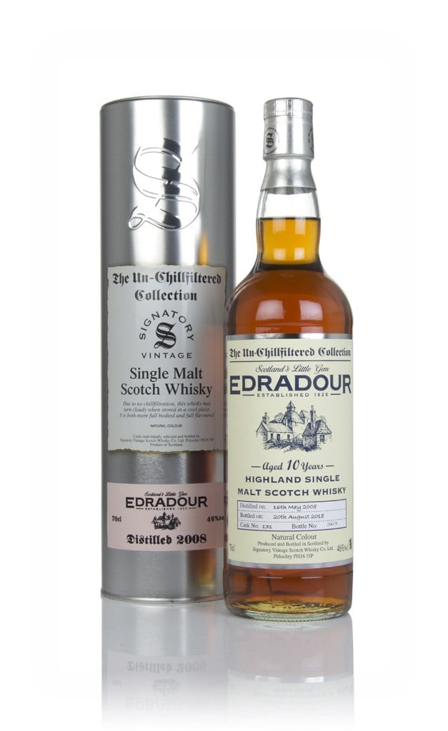 Edradour 10 Year Old 2008 (cask 131) - Un-Chillfiltered Collection (Signatory) 70cl