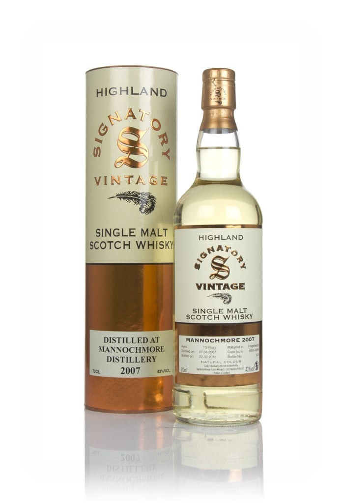 Mannochmore 10 Year Old 2007 (casks 6655 & 6656) - Signatory 70cl