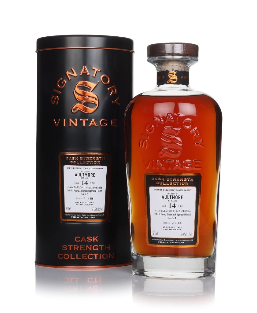 Aultmore 14 Year Old 2011 (cask 1) - Cask Strength Collection (Signatory) 70cl