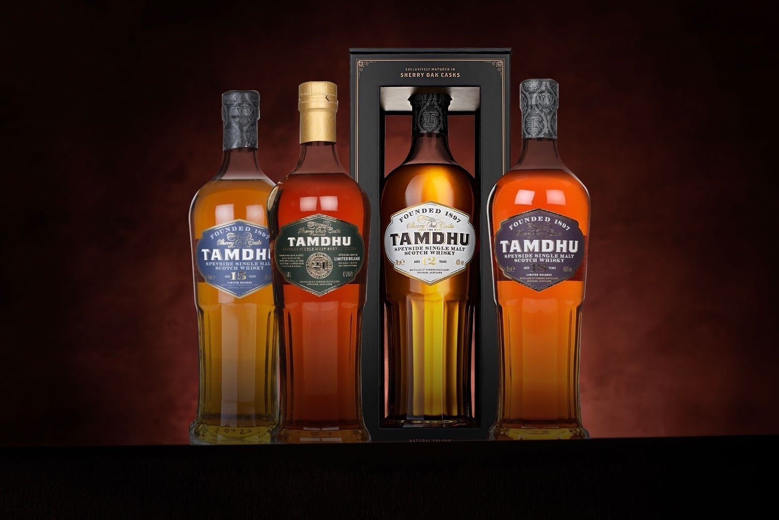 *COMPETITION* Tamdhu Sherry Cask Matured Whisky Collection (4) Ticket 70cl
