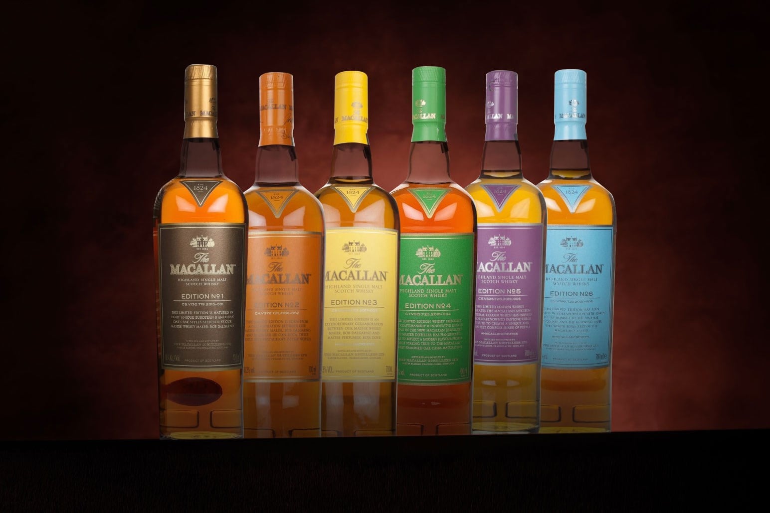 *COMPETITION* The Macallan Edition Whisky Full Collection (6) Ticket 70cl