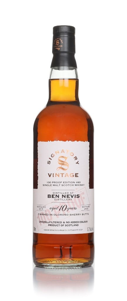 Ben Nevis 10 Year Old 2015 - 100 Proof Edition #80 (Signatory)