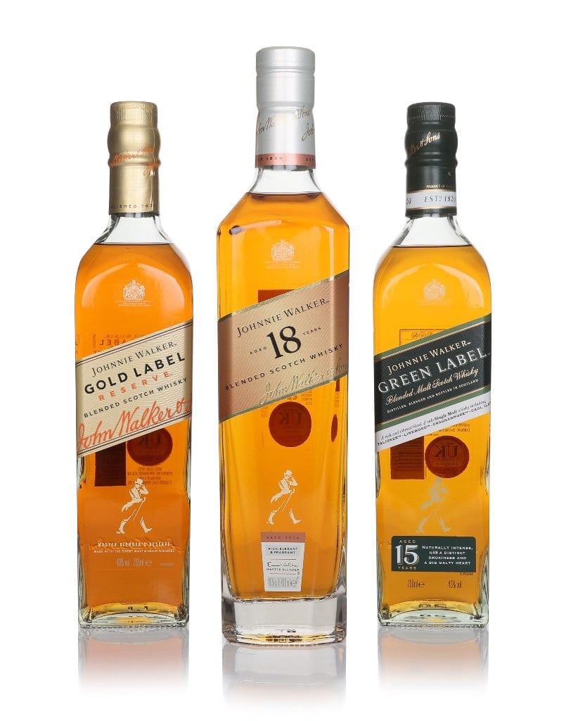 Johnnie Walker Gold, Green, & 18 Bundle