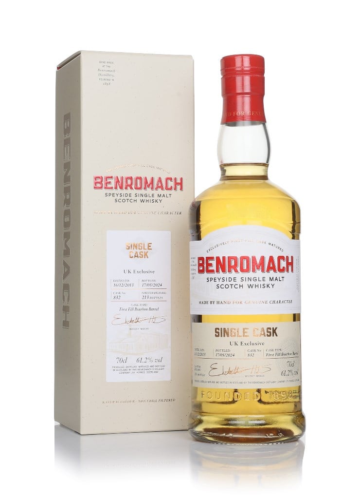 Benromach 2013 10 Year Old Single Bourbon Barrel #832 70cl
