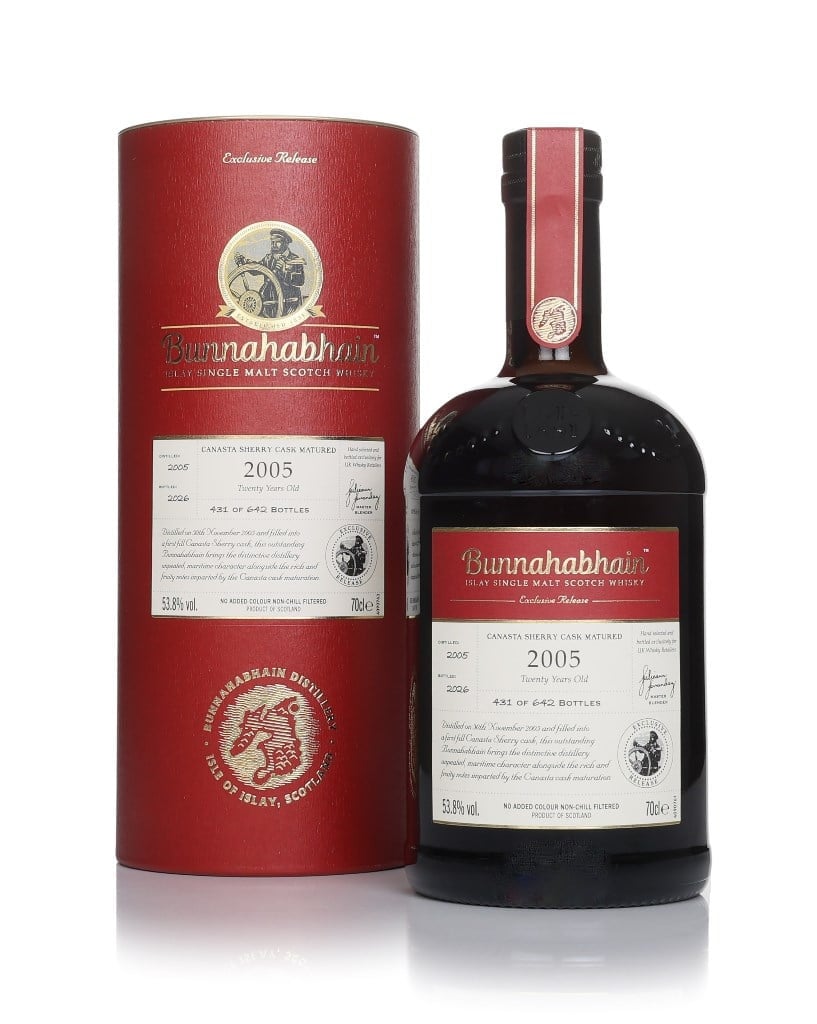 Bunnahabhain 20 Year Old Canasta Sherry Cask Matured 70cl