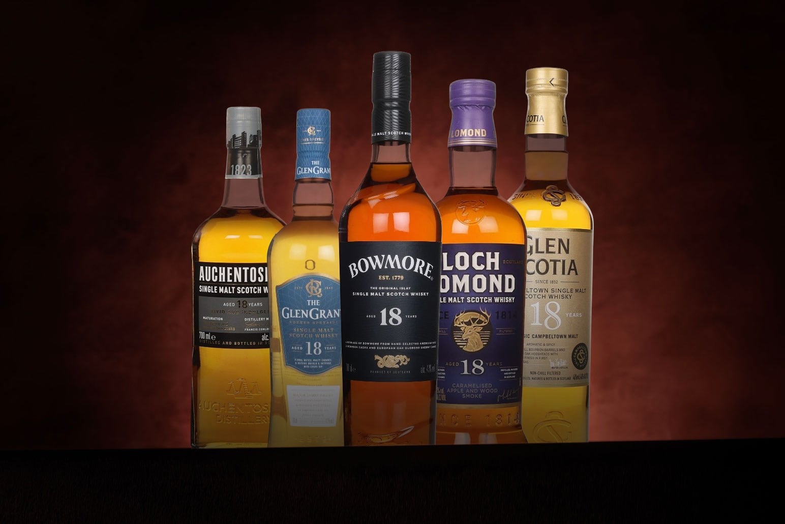*COMPETITION* Regions of Scotland 18 Year Old Whisky Collection (5) Ticket 70cl