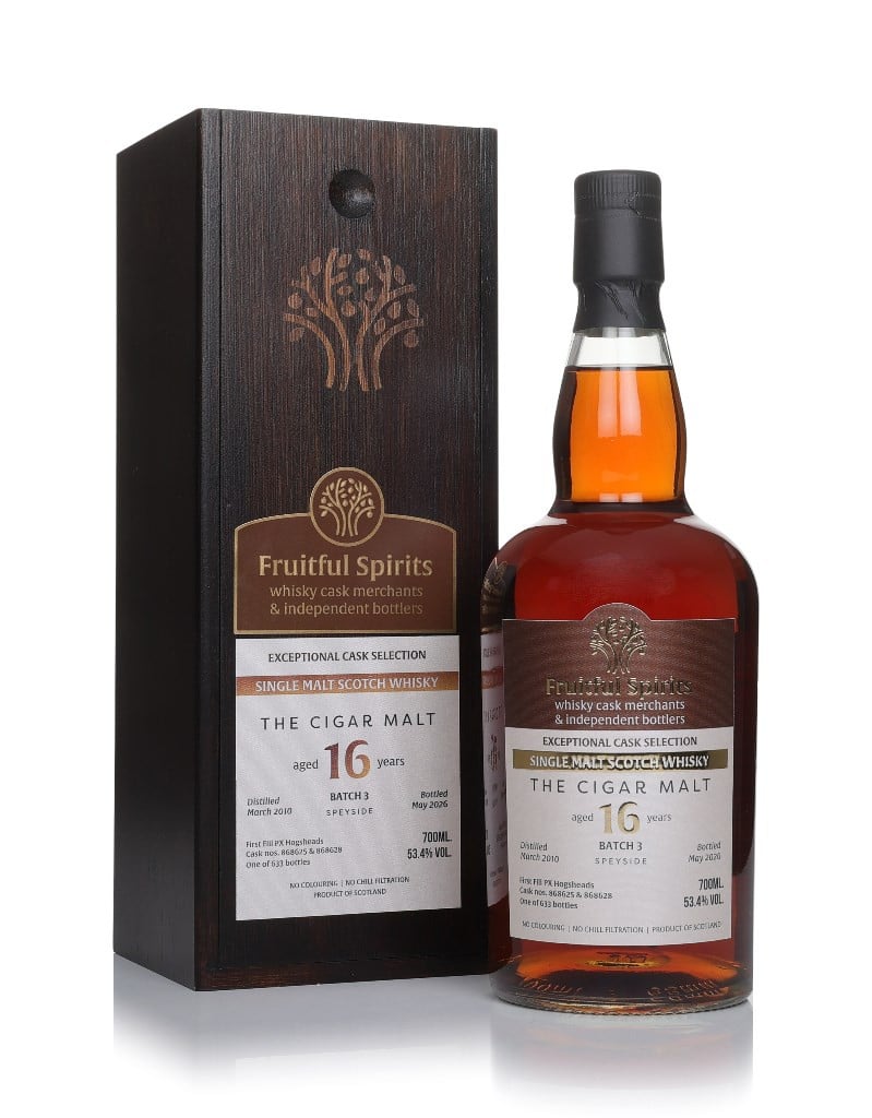 The Cigar Malt 16 Year Old 2010 (casks 868625 & 868628) - Batch 3 (Fruitful Spirits) 70cl
