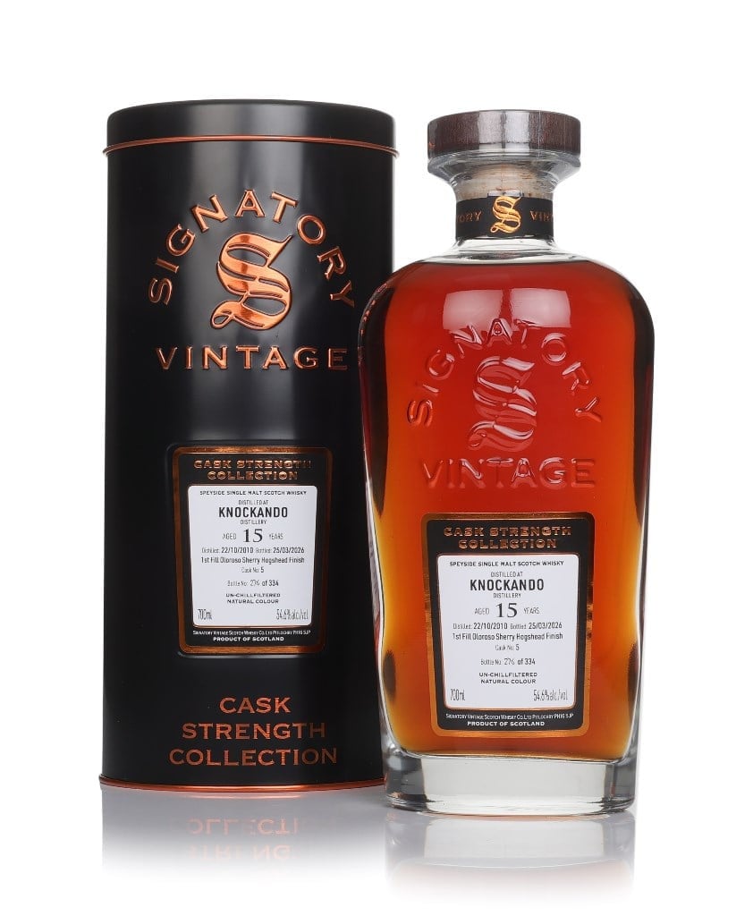 Knockando 15 Year Old 2010 (cask 5) - Cask Strength Collection (Signatory) 70cl