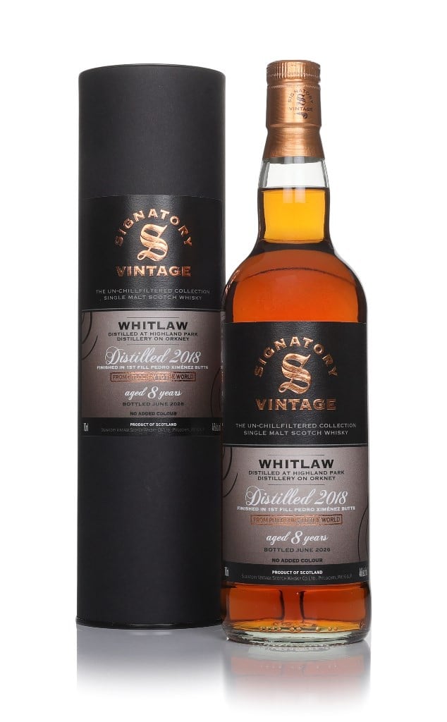 Whitlaw 8 Year Old 2018 - The Un-Chillfiltered Collection (Signatory) 70cl