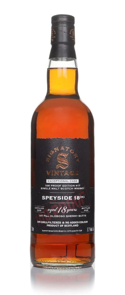 Speyside (M) 18 Year Old 2008 Exceptional Cask - 100 Proof Edition #17 (Signatory)