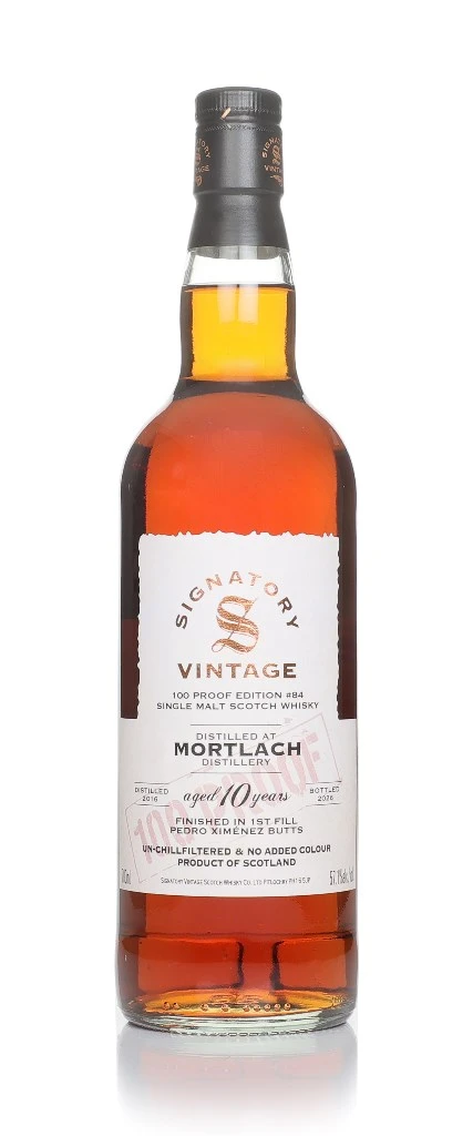 Mortlach 10 Year Old 2016 - 100 Proof Edition #84 (Signatory)
