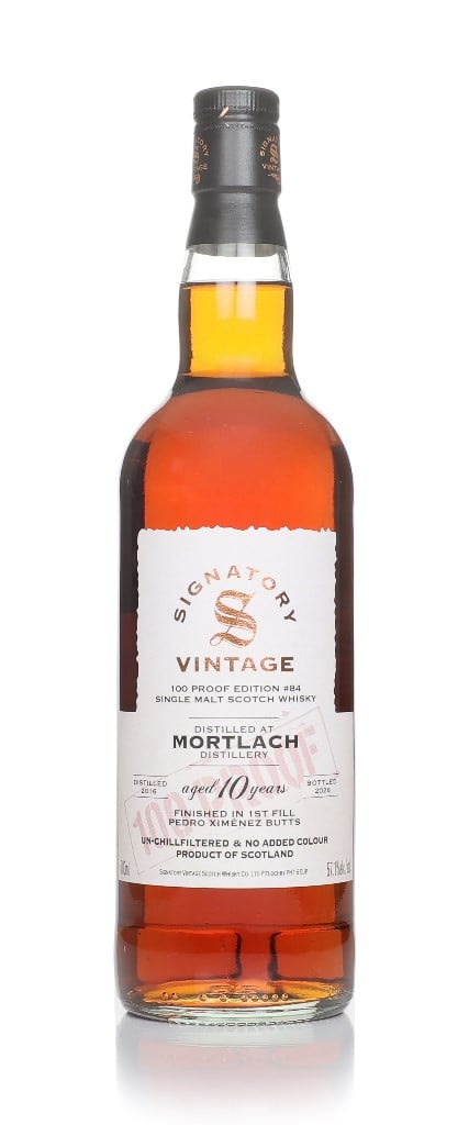 Mortlach 10 Year Old 2016 - 100 Proof Edition #84 (Signatory)