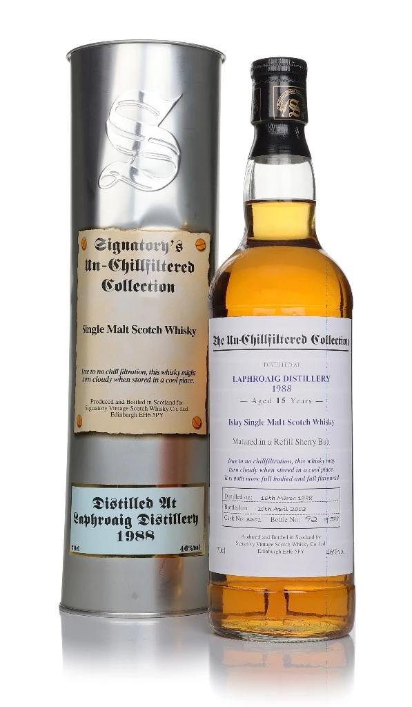 Laphroaig 15 Year Old 1988 (cask 3601) - Un-Chillfiltered (Signatory)