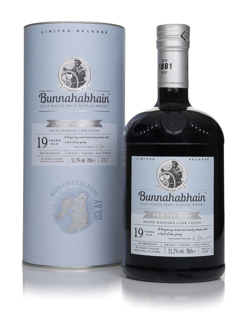 Bunnahabhain 19 Year Old 2004 Mòine Madiera Cask - Fèis Ìle 2024