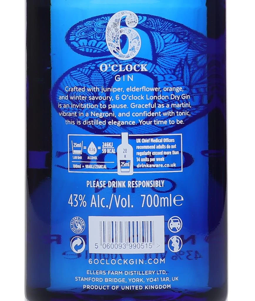 6 O'clock Gin 70cl - image 2