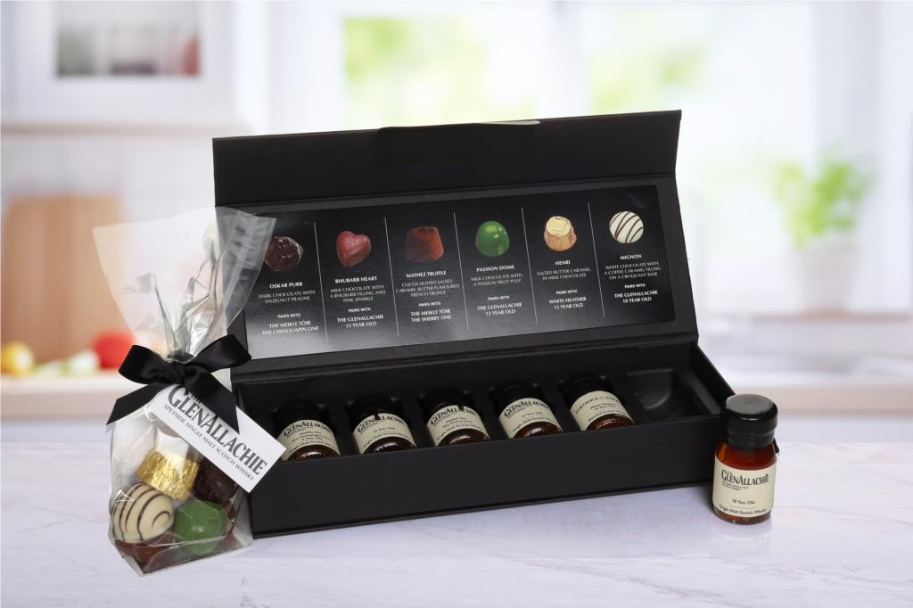 The GlenAllachie Whisky & Chocolate Truffles Tasting Set 18cl