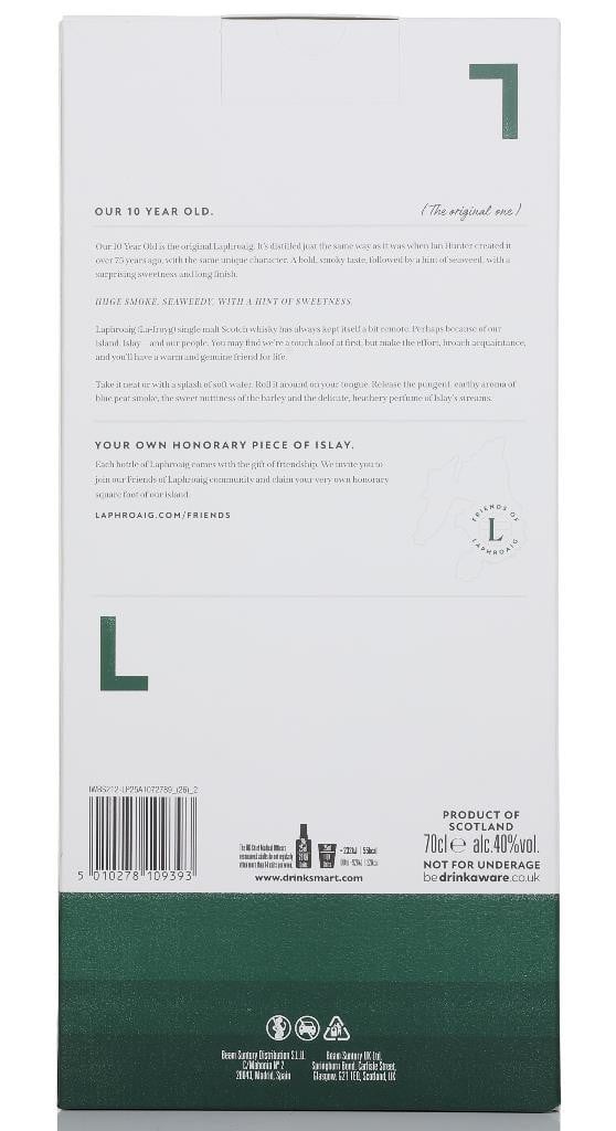 Laphroaig 10 Year Old Nosing Glass Pack 70cl Whisky - image 2