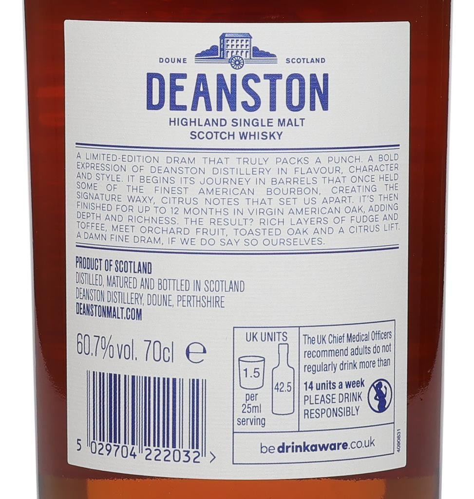 Deanston Virgin Oak Cask Strength 2026 Release (60th Anniversary Edition) 70cl Whisky - image 2