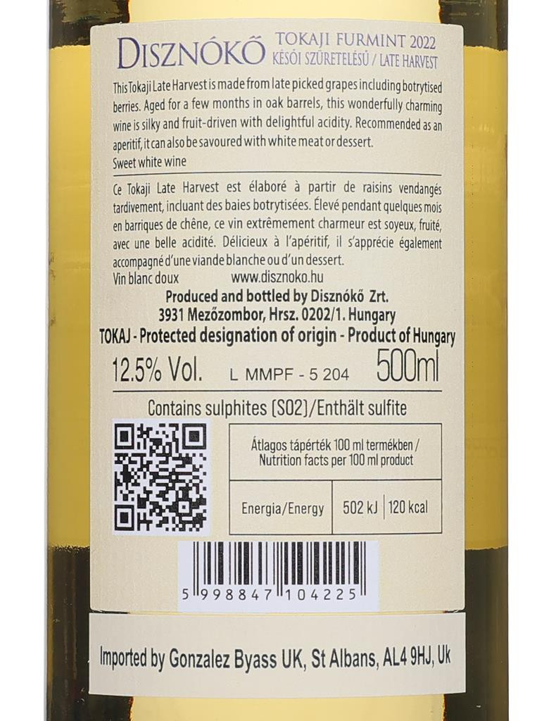Disznóko Tokaji Late Harvest 2022 50cl - image 2