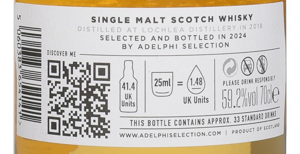 Lochlea 5 Year Old 2018 (cask 114) - (Adelphi) 70cl Whisky - image 2
