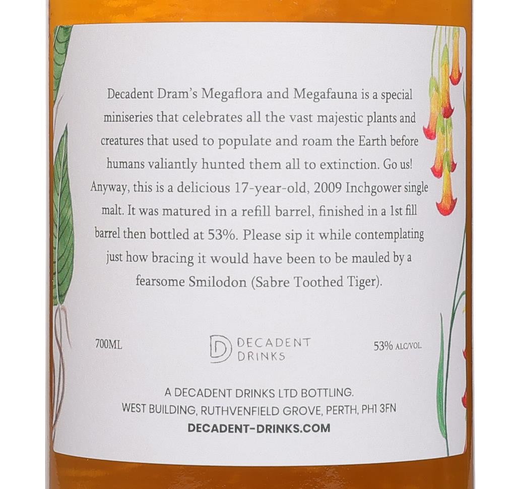 Inchgower 17 Year Old 2009 - Decadent Drams (Decadent Drinks) 70cl Whisky - image 2