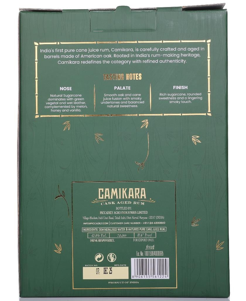 Camikara 3 Year Old Gift Set 70cl Rum - image 3