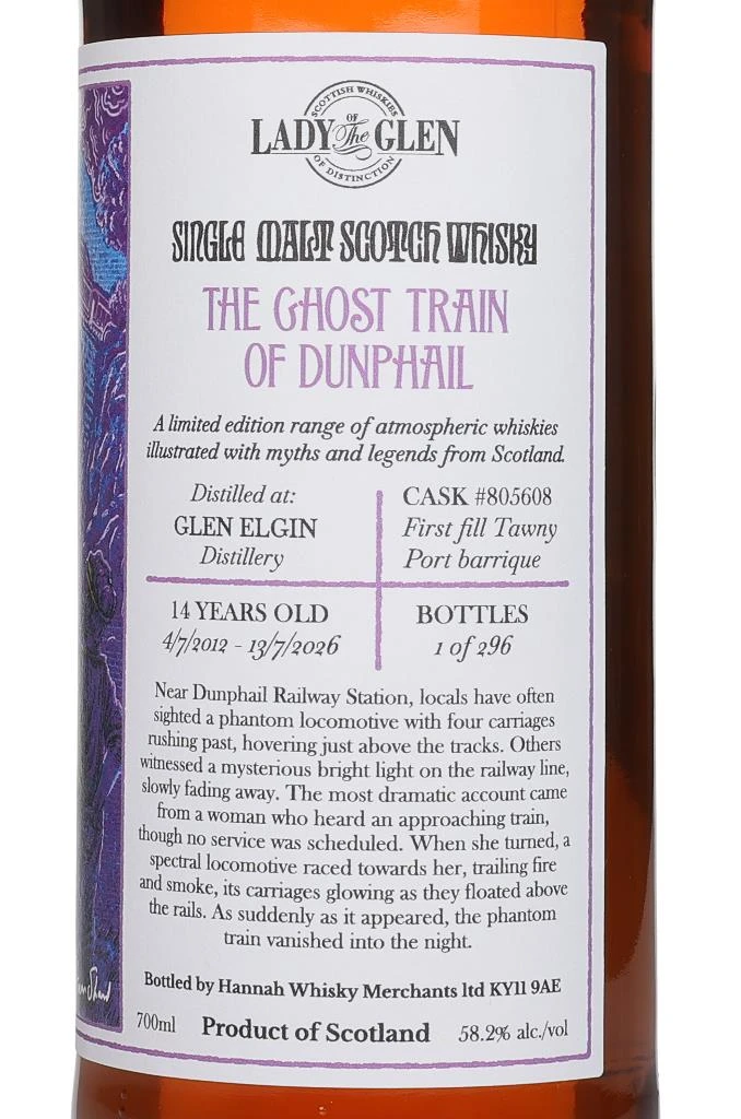 Glen Elgin 14 Year Old 2012 (cask 805608) - Lady of the Glen (Hannah Whisky Merchants) 70cl - image 2