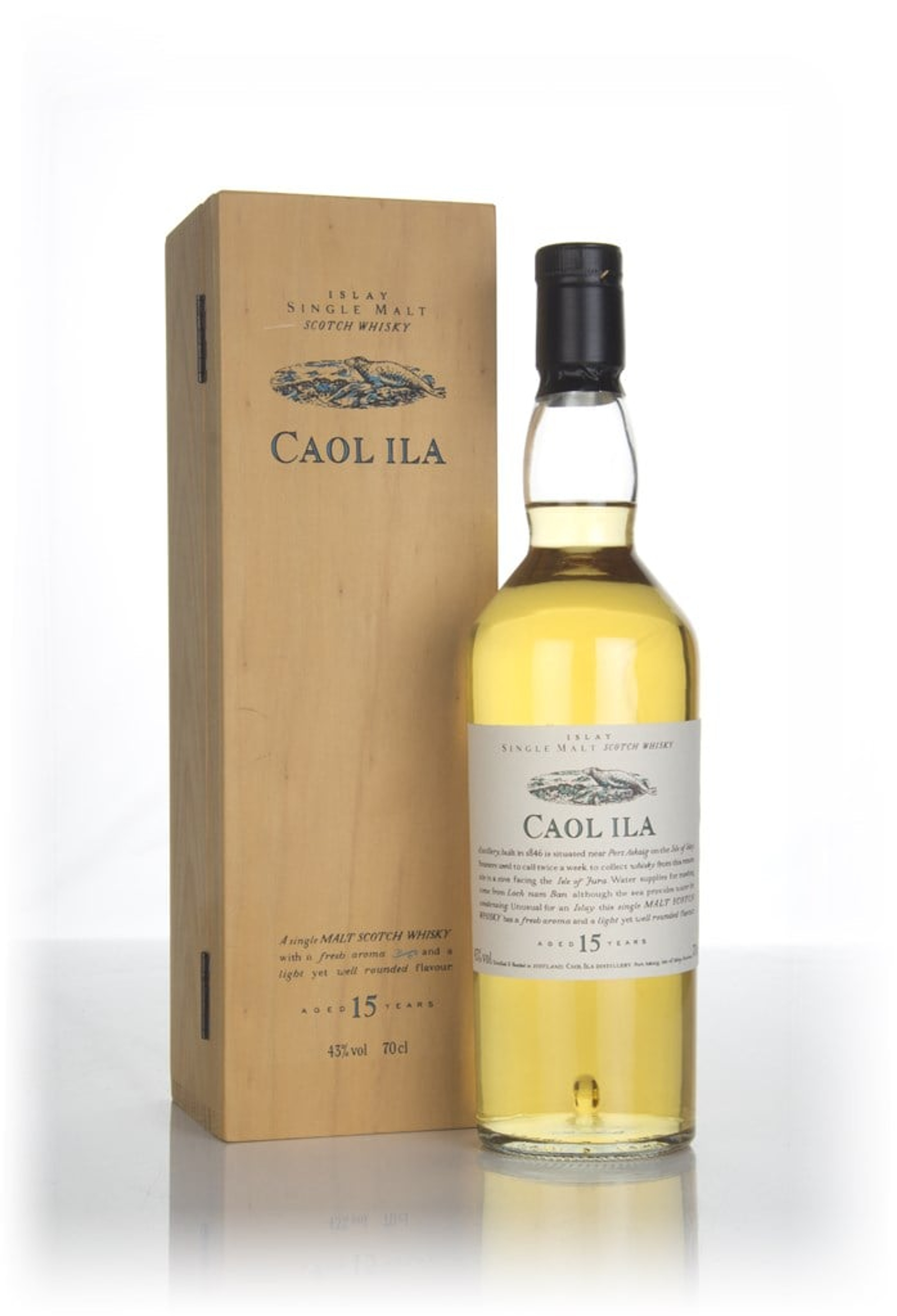 Caol Ila 15 Year Old - Flora and Fauna (with Wooden Box) 70cl