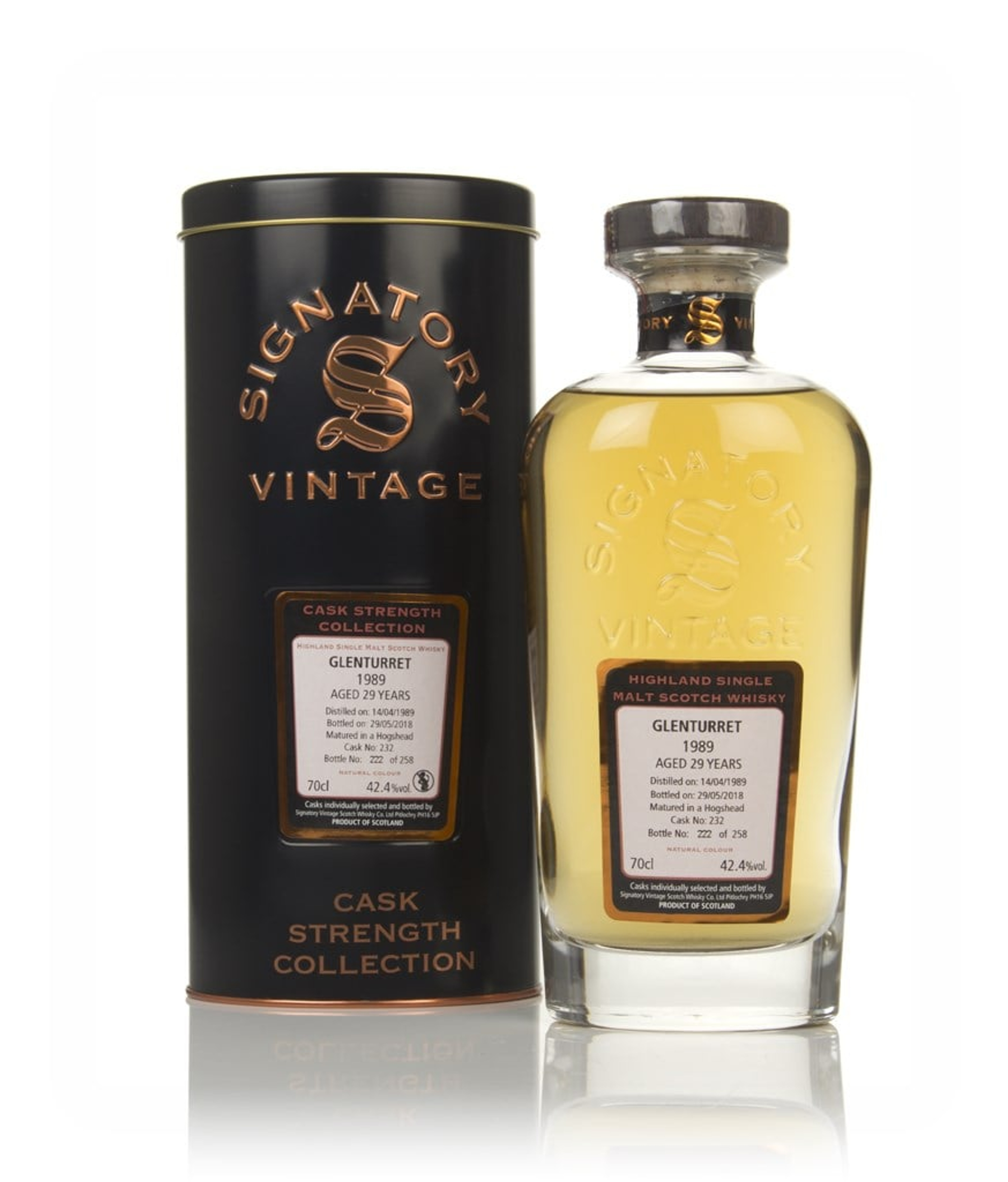 Glenturret 29 Year Old 1989 (cask 232) - Cask Strength Collection (Signatory) 70cl