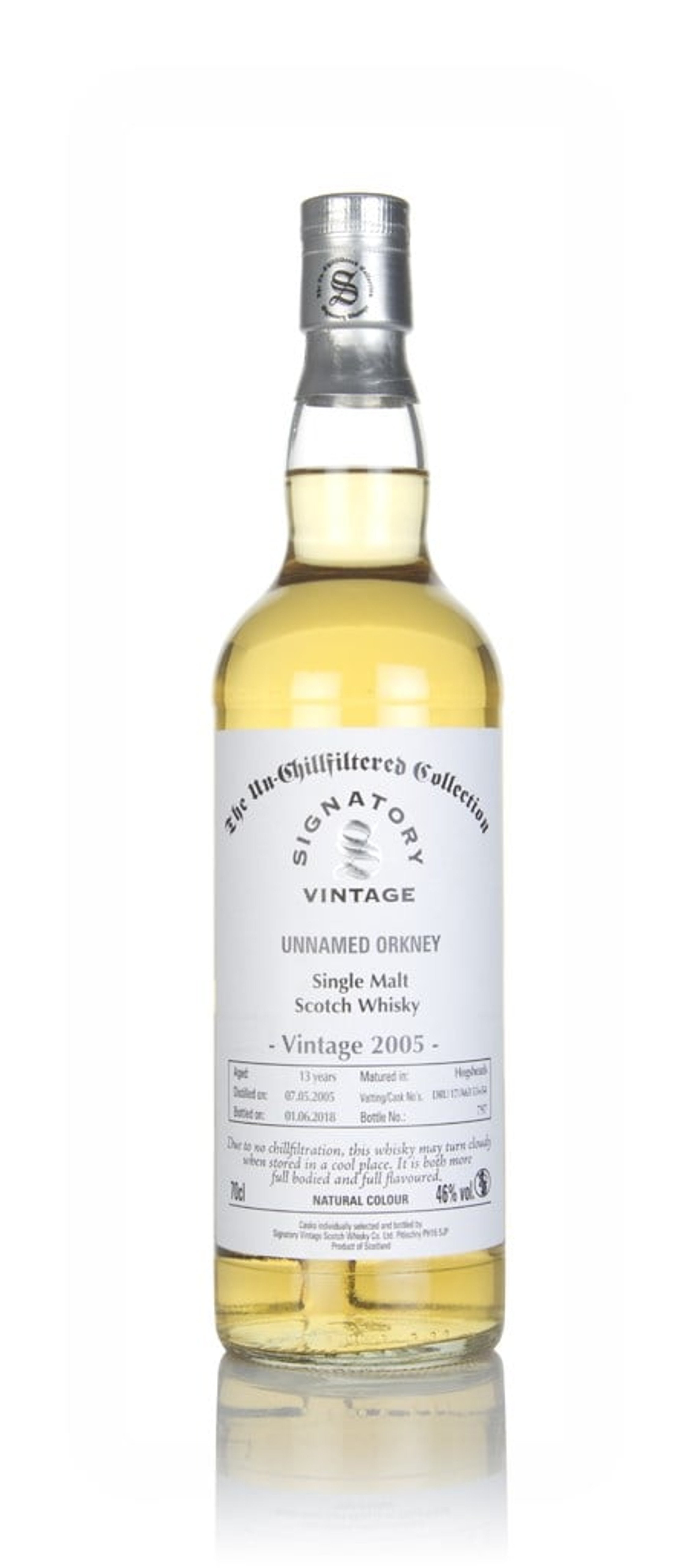 Unnamed Orkney 13 Year Old 2005 (casks 17/A63 53 & 54) - Un-Chillfiltered Collection (Signatory) 70cl