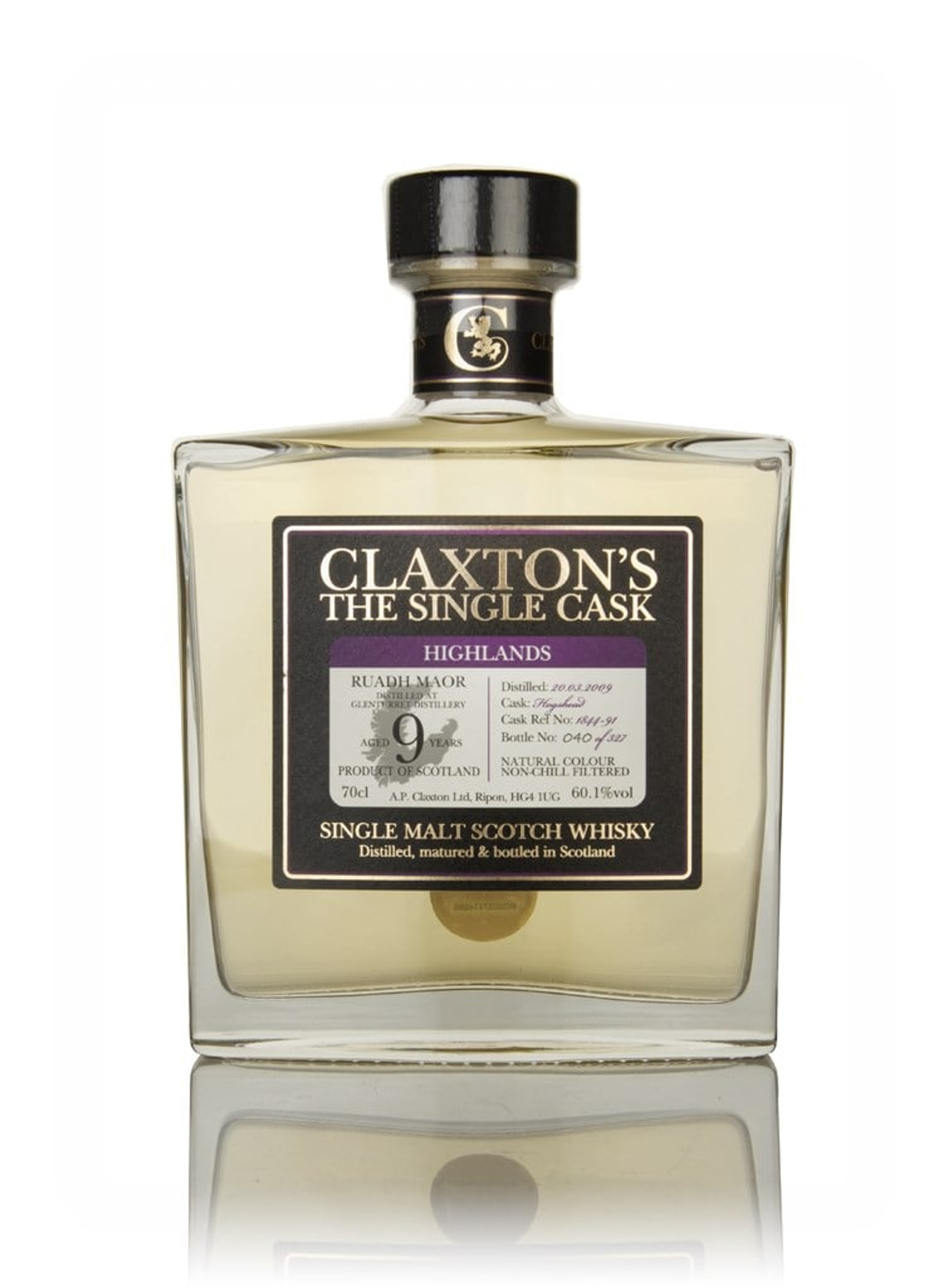 Ruadh Maor 9 Year Old 2009 (cask 1844-91) - Claxton's 70cl