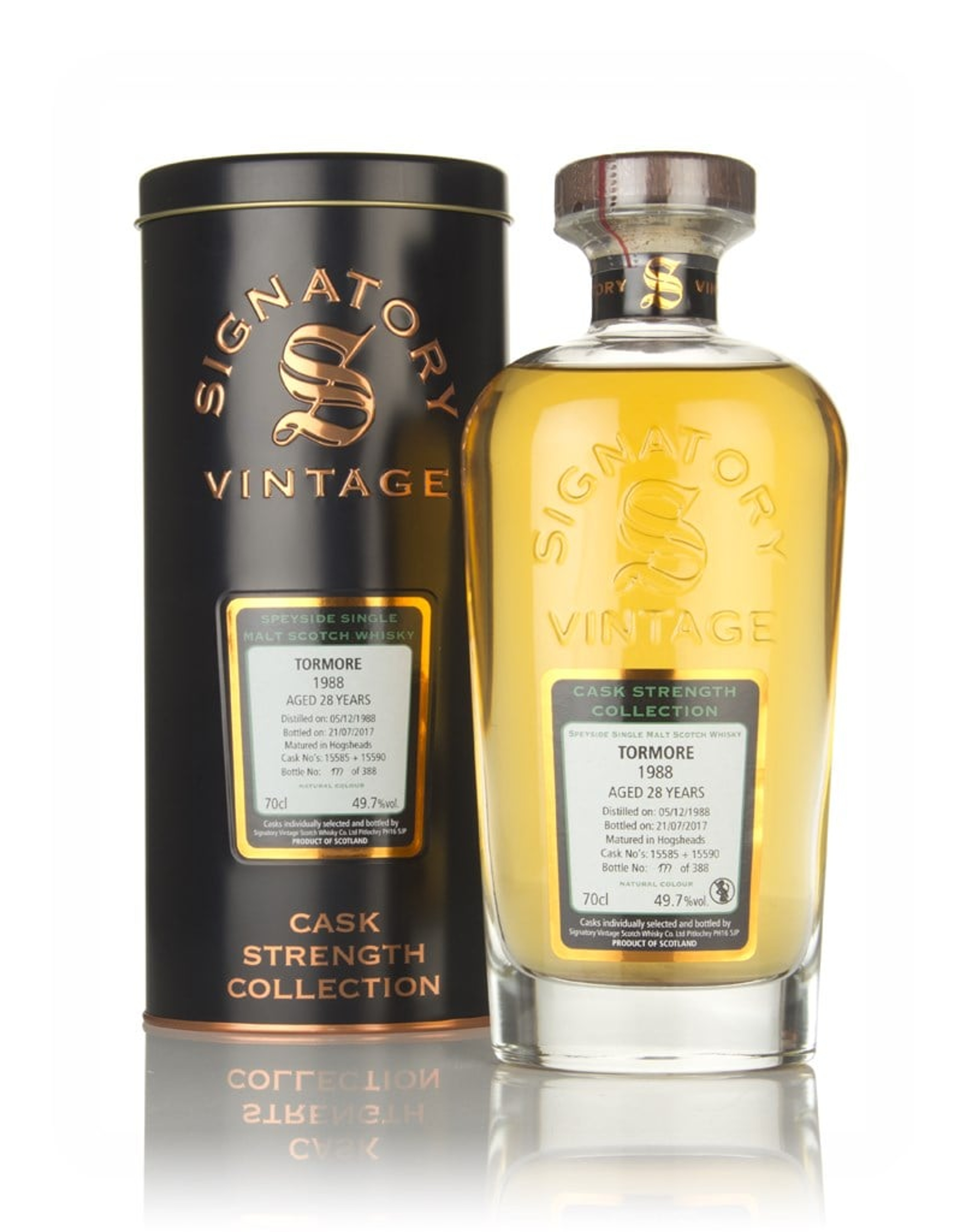 Tormore 28 Year Old 1988 (casks 15585 & 15590) - Cask Strength Collection (Signatory) 70cl