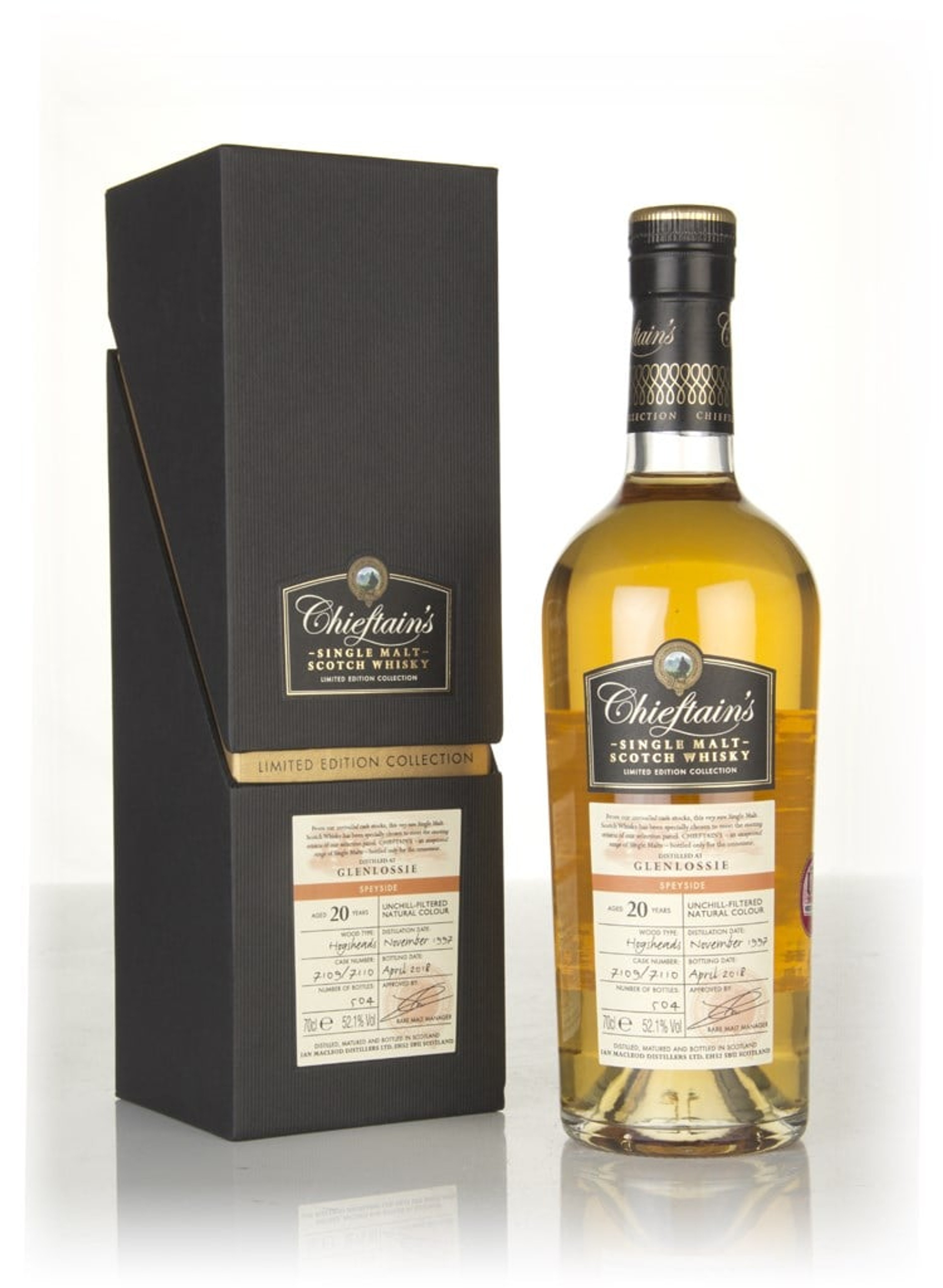 Glenlossie 20 Year Old 1997 (casks 7109 & 7110) - Chieftain's (Ian Macleod) 70cl