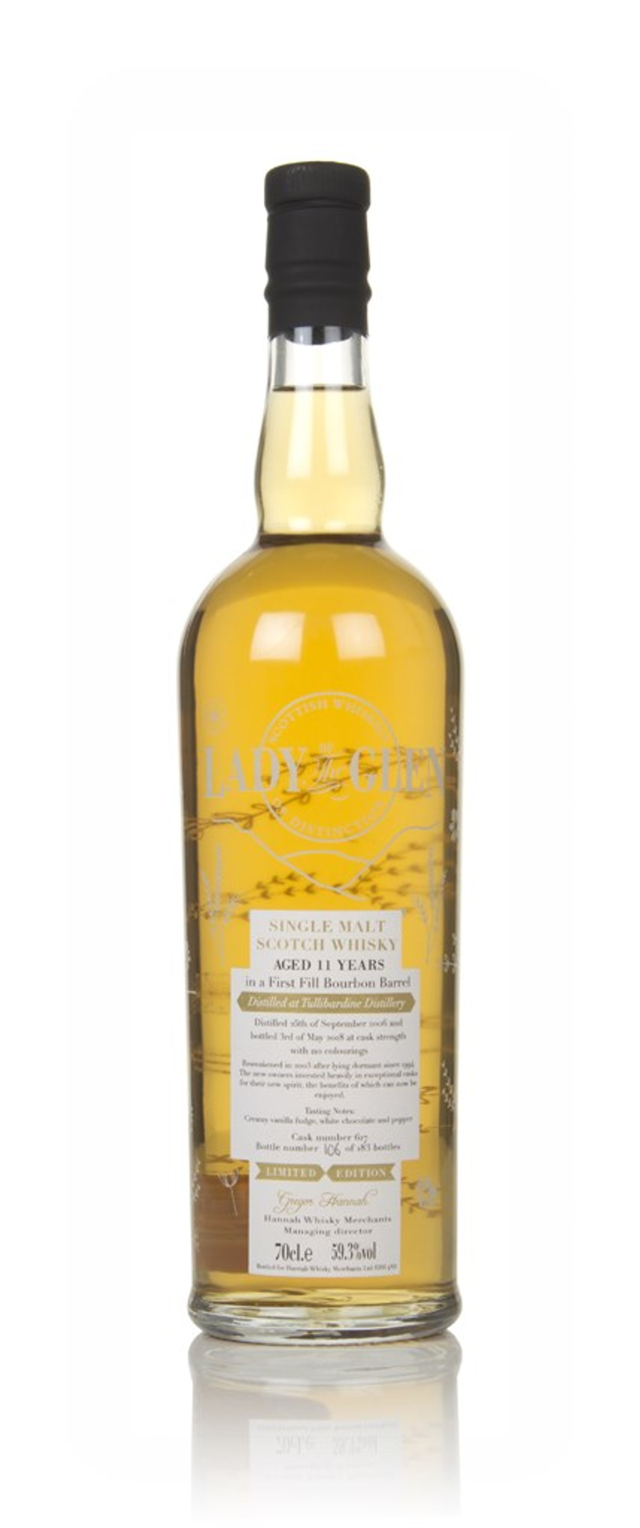 Tullibardine 11 Year Old 2006 (cask 617) - Lady of the Glen (Hannah Whisky Merchants) 70cl