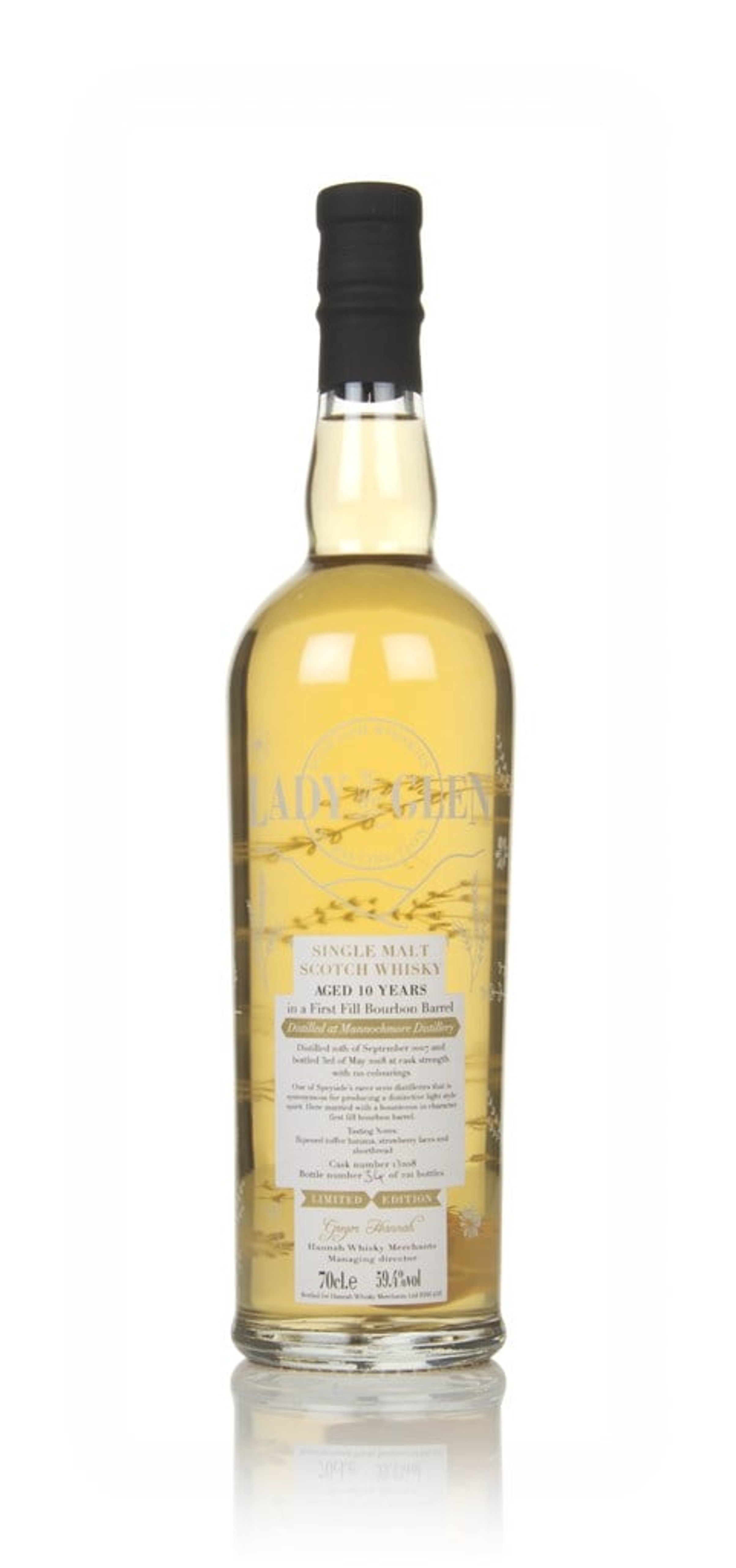 Mannochmore 10 Year Old 2007 (cask 13208) - Lady of the Glen (Hannah Whisky Merchants) 70cl