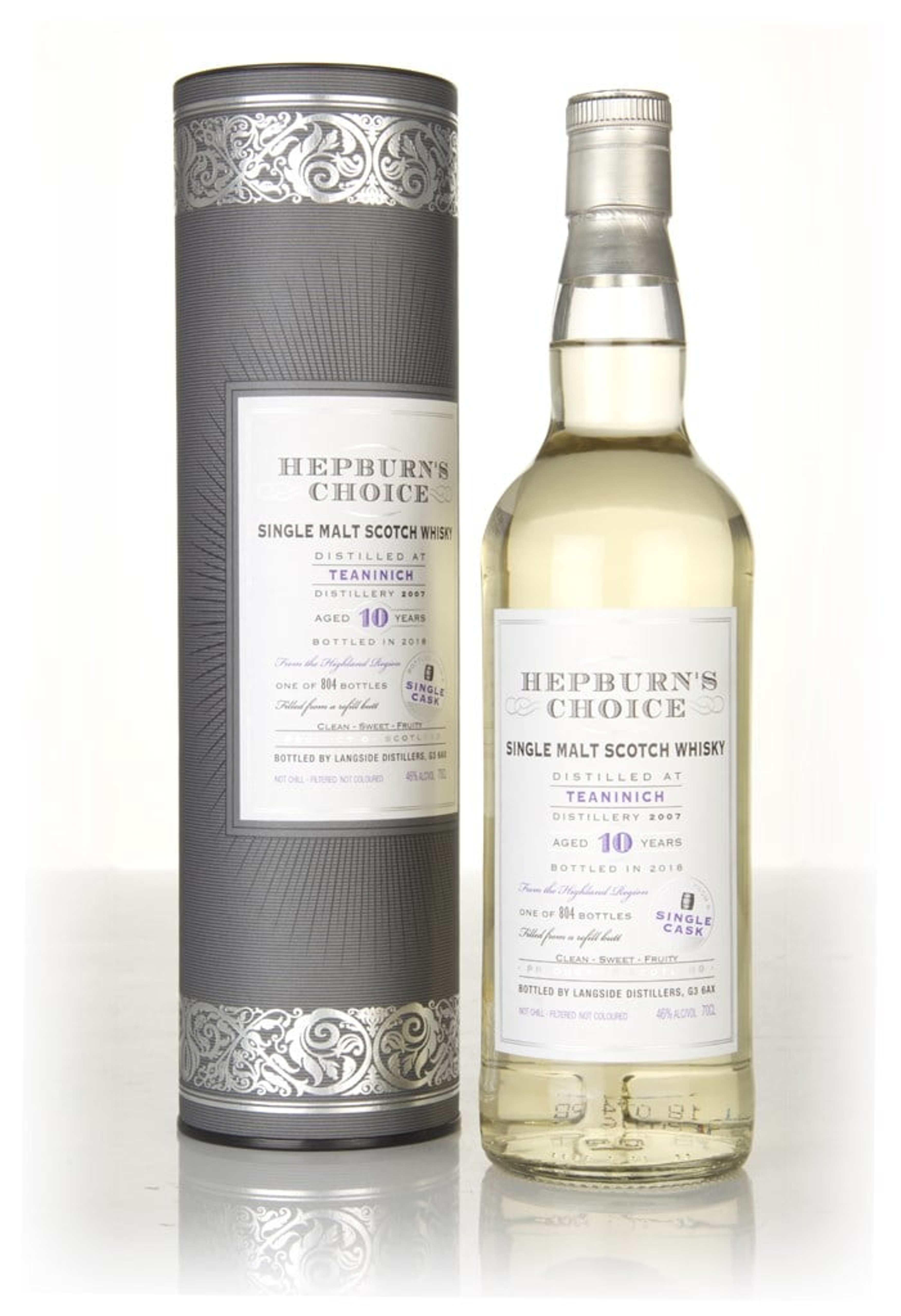 Teaninich 10 Year Old 2007  - Hepburn's Choice (Langside) 70cl
