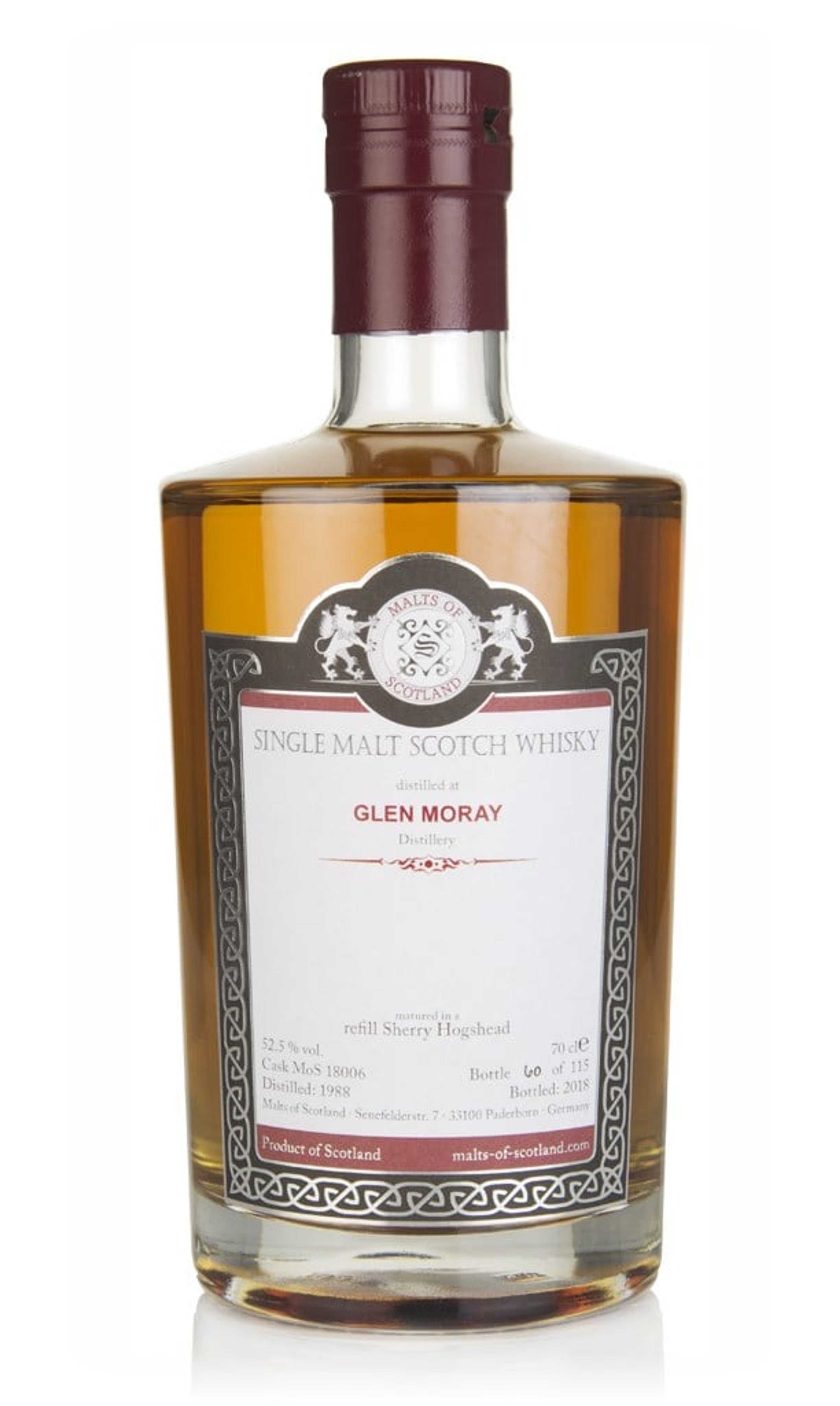 Glen Moray 1988 (bottled 2018) (cask 18006) - Malts of Scotland 70cl