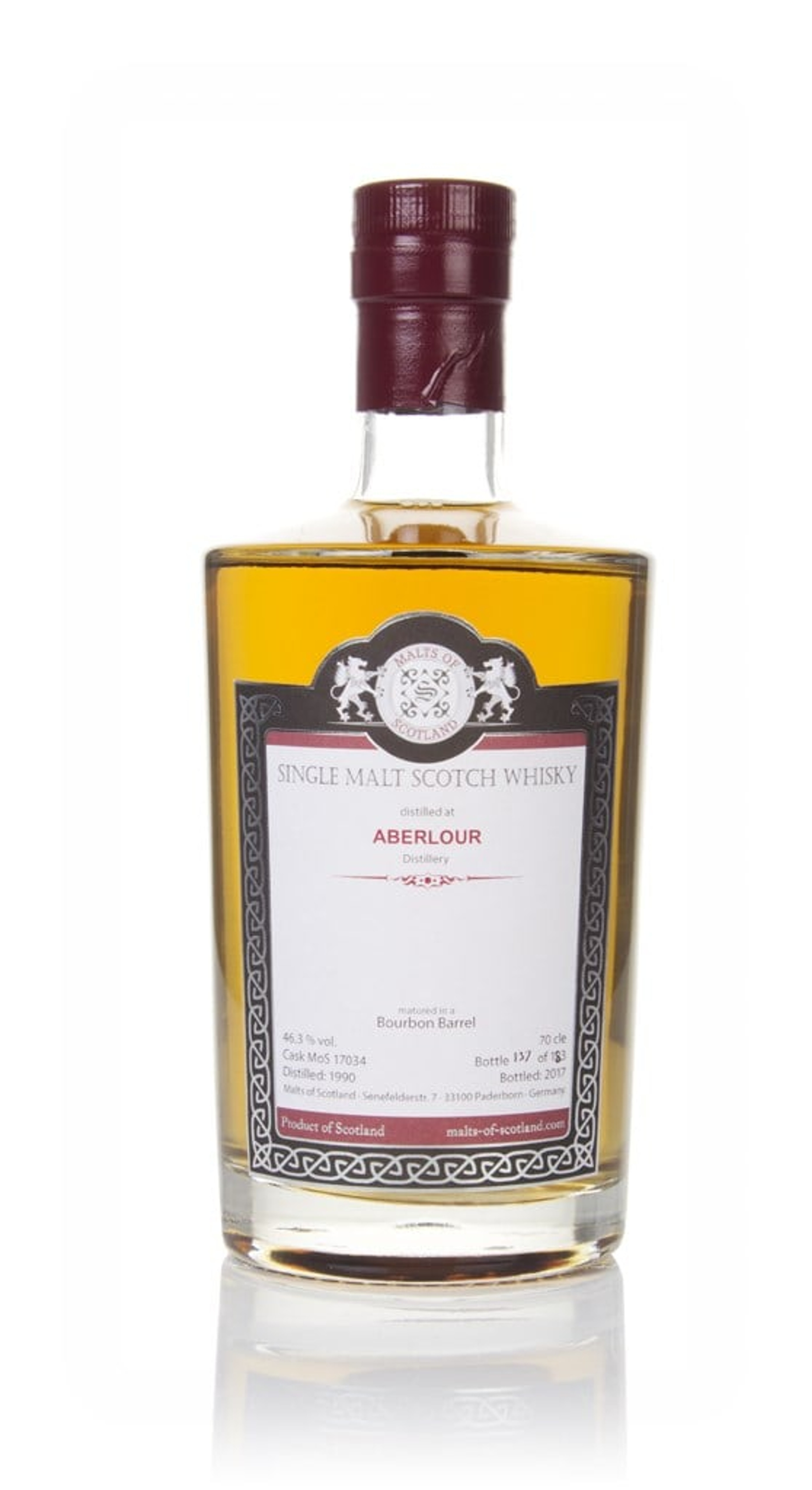 Aberlour 1990 (bottled 2017) (cask 17034) - Malts of Scotland 70cl