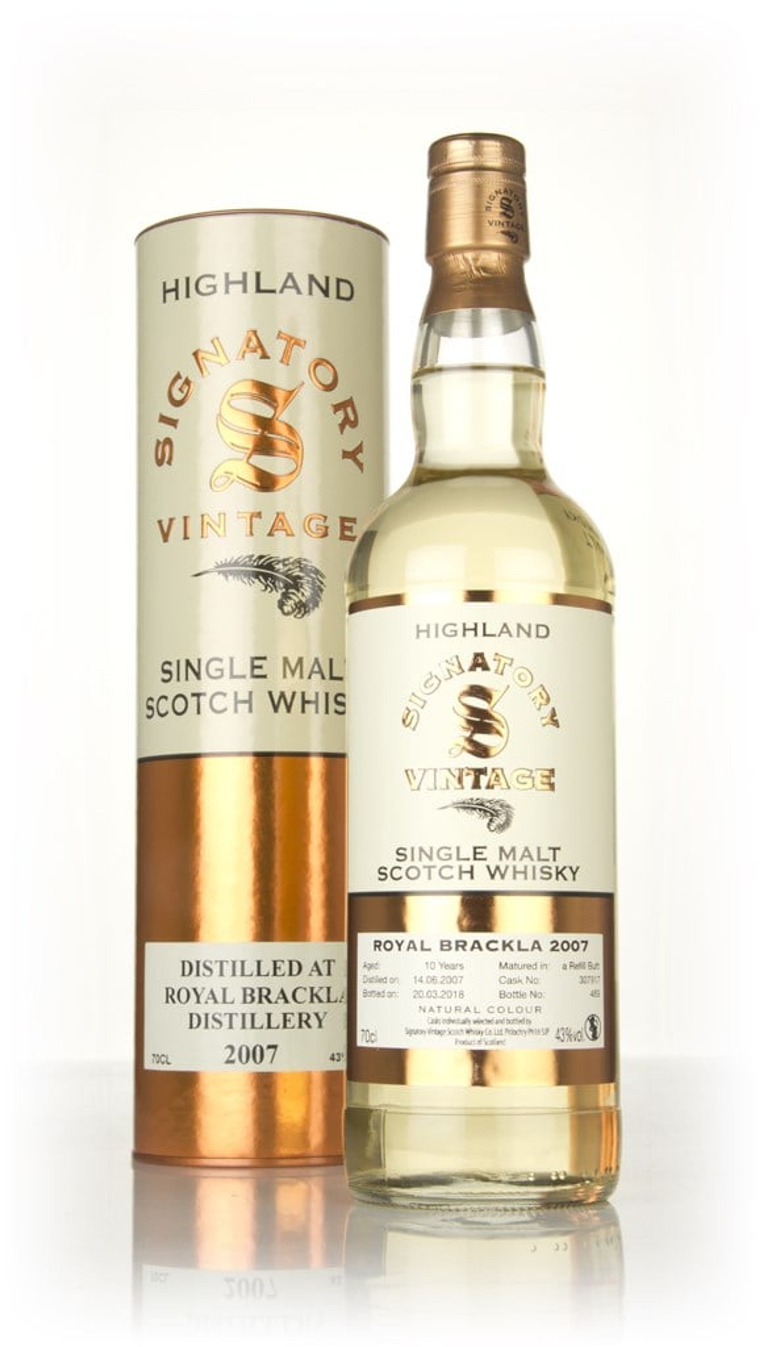 Royal Brackla 10 Year Old 2007 (cask 307917) - Signatory 70cl